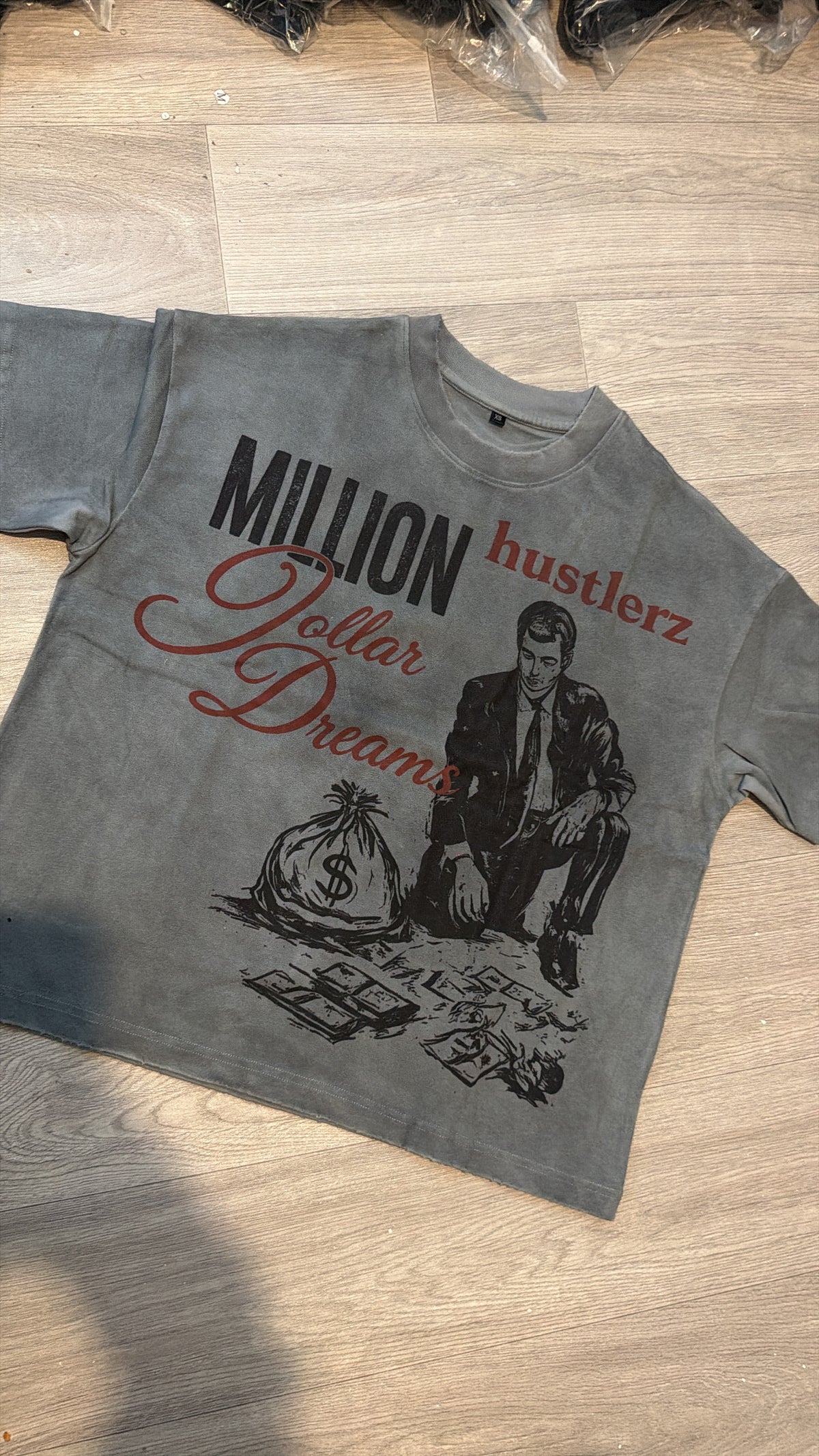 MDD “Hustlerz” Tee Washed Grey