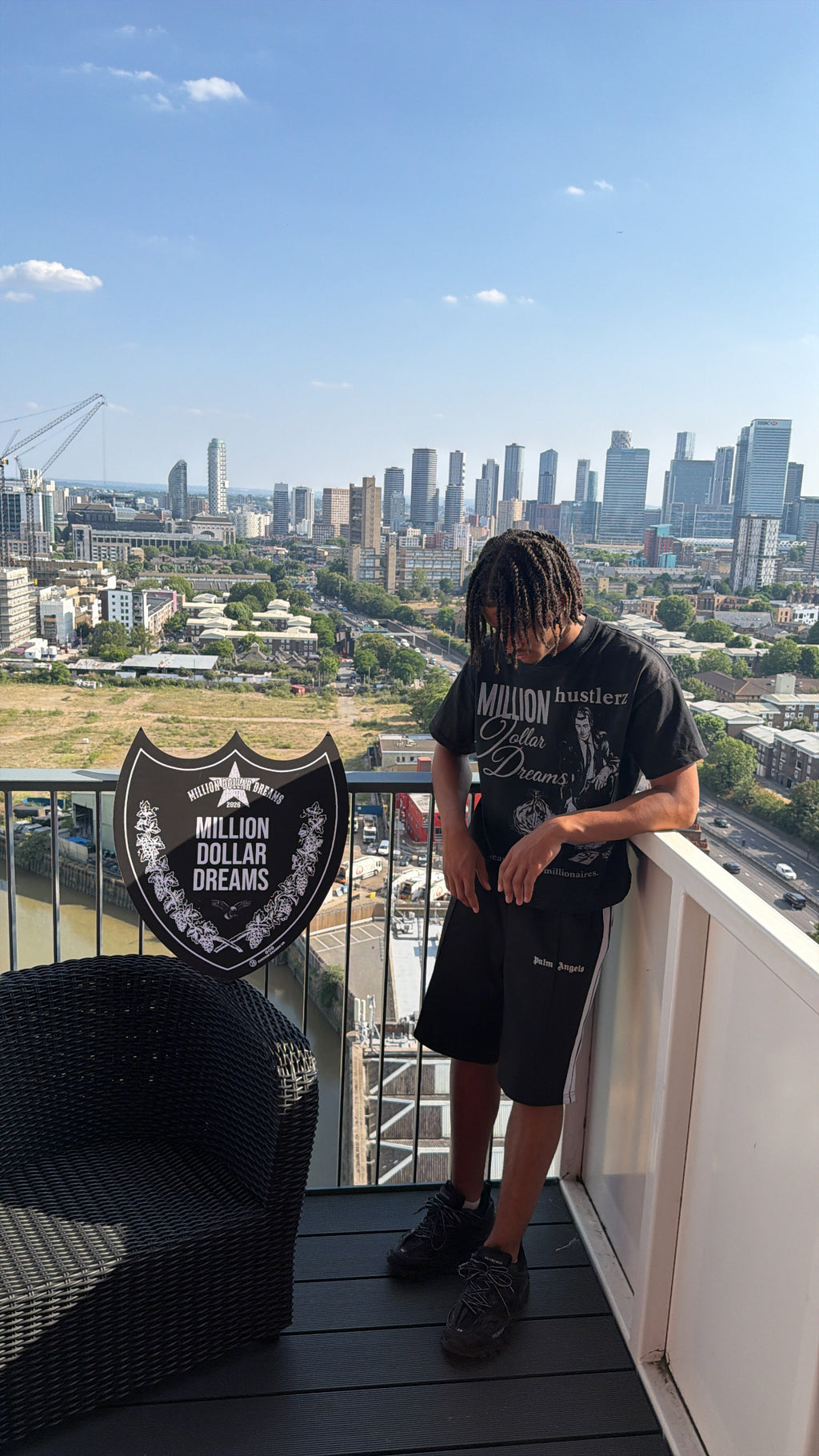 S26 MDD "Hustlerz" Tee Washed Black
