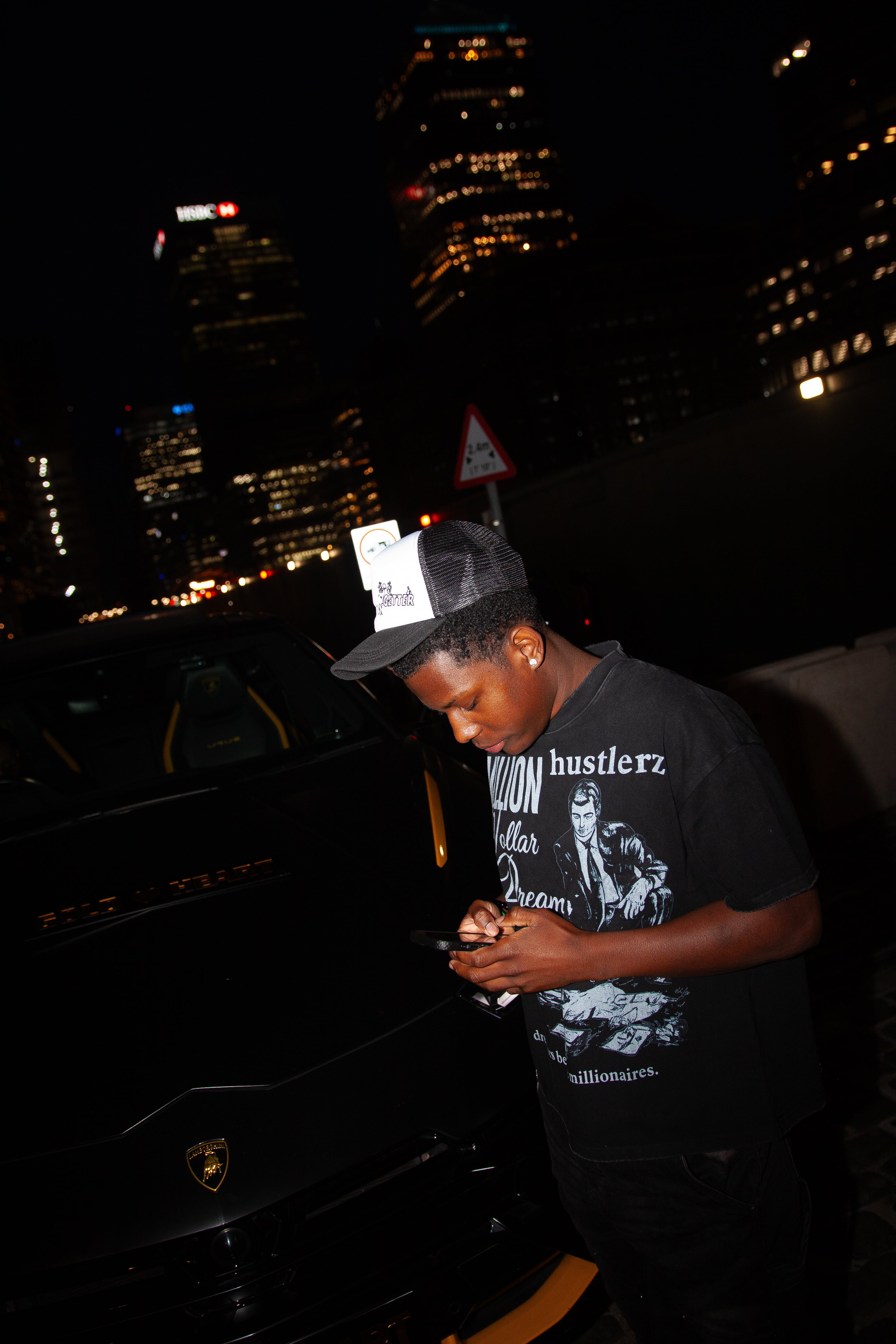 S26 MDD "Hustlerz" Tee Washed Black