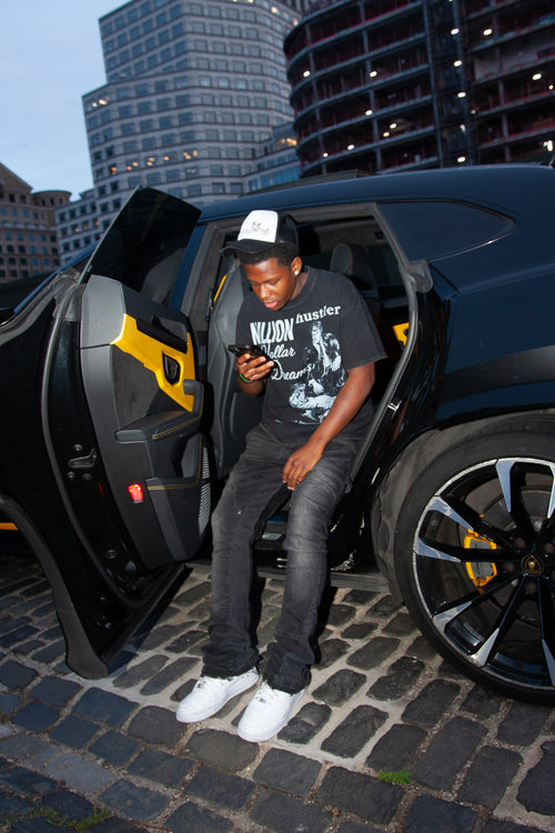 S26 MDD "Hustlerz" Tee Washed Black