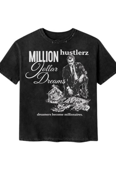 S26 MDD "Hustlerz" Tee Washed Black